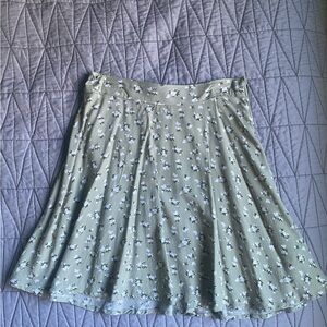 Hollister green floral skirt, size XS